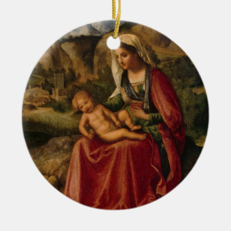CHRISTMAS VIRGIN CERAMIC TREE DECORATION