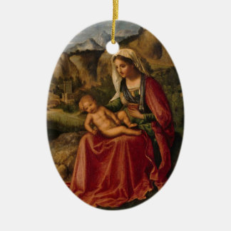 CHRISTMAS VIRGIN CERAMIC TREE DECORATION