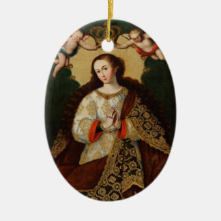 CHRISTMAS VIRGIN CERAMIC TREE DECORATION