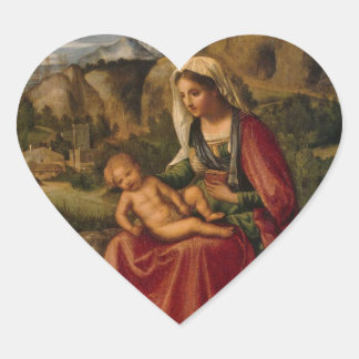 CHRISTMAS VIRGIN HEART STICKER