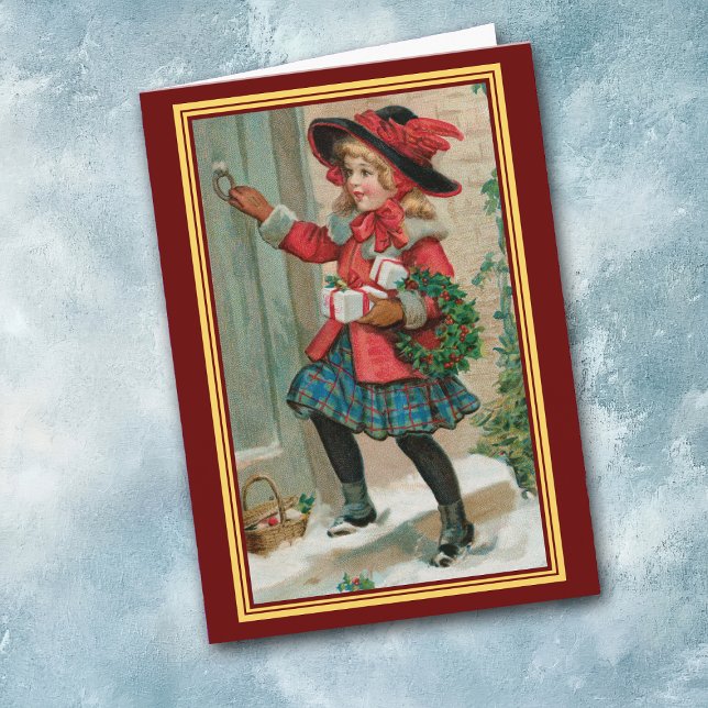 Christmas Visitor Vintage Image Card (Creator Uploaded)