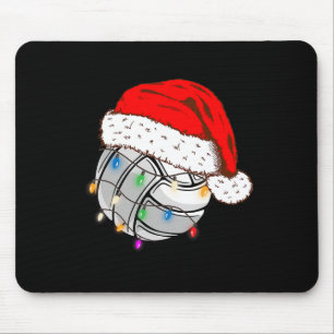Christmas Volleyball Ball Santa Hat Funny Sport Xm Mouse Mat