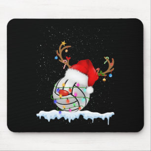 Christmas Volleyball Ball Santa Hat Xmas Boys Men Mouse Mat