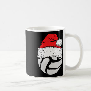 Christmas Volleyball Ball Santa Hat Xmas Matching  Coffee Mug