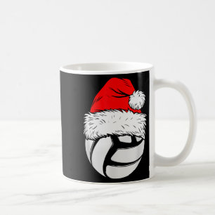 Christmas Volleyball Ball Santa Hat Xmas Matching Coffee Mug