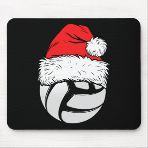 Christmas Volleyball Ball Santa Hat Xmas Matching Mouse Mat
