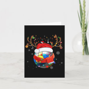 Christmas Volleyball Ball Santa Hat Xmas Pajama Ma Card