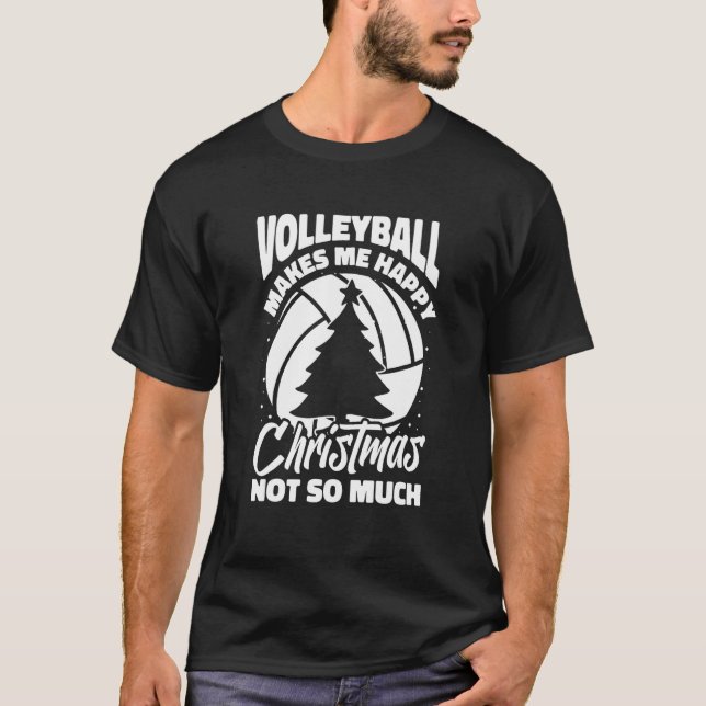Christmas Volleyball  Beach Vball Volleyball Chris T-Shirt (Front)