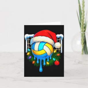 Christmas Volleyball Drip Ice Cream Drip Xmas  Card