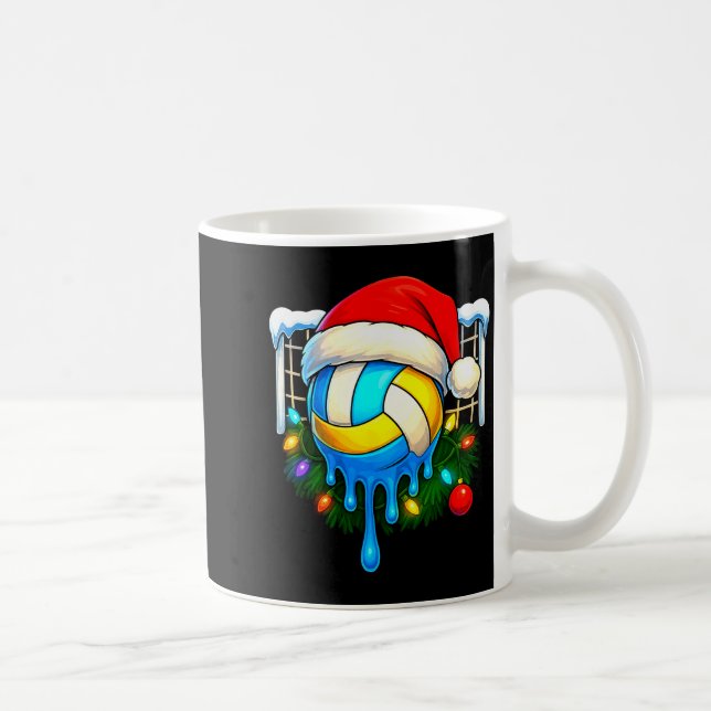 Christmas Volleyball Drip Ice Cream Drip Xmas  Coffee Mug (Right)