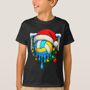 Christmas Volleyball Drip Ice Cream Drip Xmas  T-Shirt