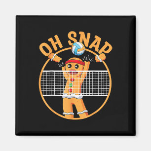 Christmas Volleyball Gingerbread Man Blocker Oh Sn Magnet