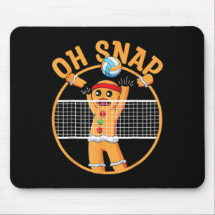 Christmas Volleyball Gingerbread Man Blocker Oh Sn Mouse Mat
