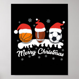 Christmas Volleyball Pajama Sports Buffalo Plaid L Poster