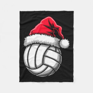 Christmas Volleyball Santa Hat 2  Fleece Blanket