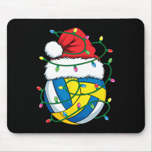 Christmas Volleyball Santa Hat Boys Girls Xmas Lig Mouse Mat