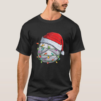 Christmas Volleyball Santa Hat Funny Xmas Pajama B T-Shirt