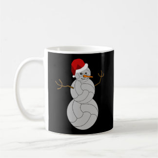Christmas Volleyball Shirt Volleybal Snowman Long  Coffee Mug