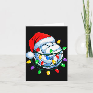 Christmas Volleyball Xmas Santa Srts Hat Mens Wome Card