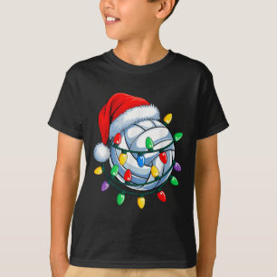 Christmas Volleyball Xmas Santa Srts Hat Mens Wome T-Shirt