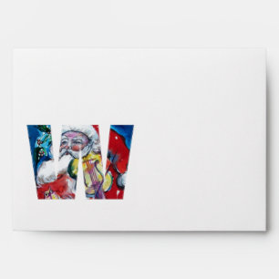 CHRISTMAS W LETTER /SANTA CLAUS WITH VIOLIN ENVELOPE