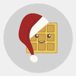 Christmas Waffle Classic Round Sticker