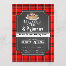 Christmas waffles and pyjamas brunch party