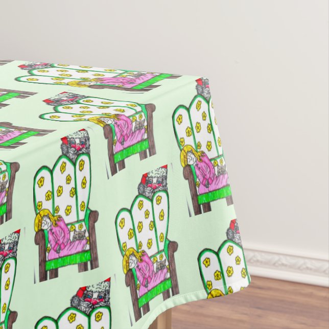 CHRISTMAS WAITING FOR SANTA   TABLECLOTH (In Situ)