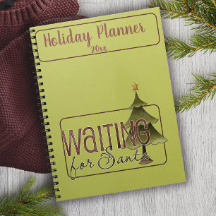 Christmas Waiting For Santa Tree Holiday Planner Notebook