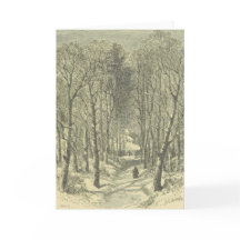 Christmas Walk in the Woods Greeting Card