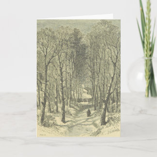 Christmas Walk in the Woods Greeting Card