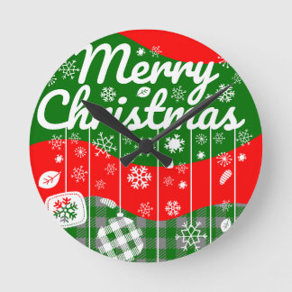 Christmas Wall Clock – White Ornaments