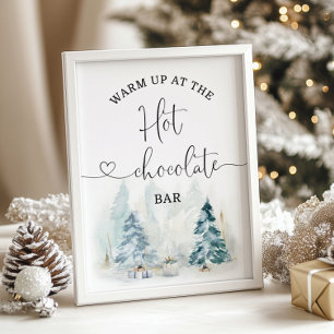 Christmas Warm up at the hot chocolate bar  Poster