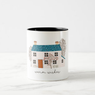  Christmas Warm wishes  Two-Tone Coffee Mug