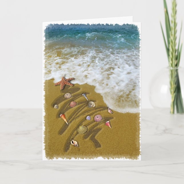 Christmas Washed Up on Shore Holiday Card (Front)