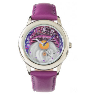 Christmas Watch Gift Musical Gnome In Purple Hat