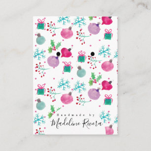 Christmas Watercolor Artisan Earring Display Cards