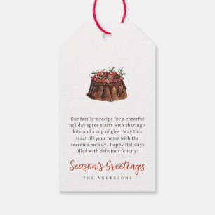 Christmas Watercolor Baked Treat Family Gift Tags