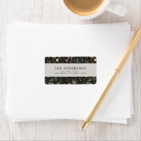 Christmas watercolor botanical floral black moody