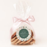 Christmas watercolor botanical floral sage green classic round sticker<br><div class="desc">Christmas foliage watercolor botanical floral dark moody modern natural cream and sage green holiday gift wrap sticker favour design.</div>