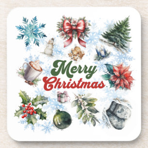 Christmas Watercolor Coaster