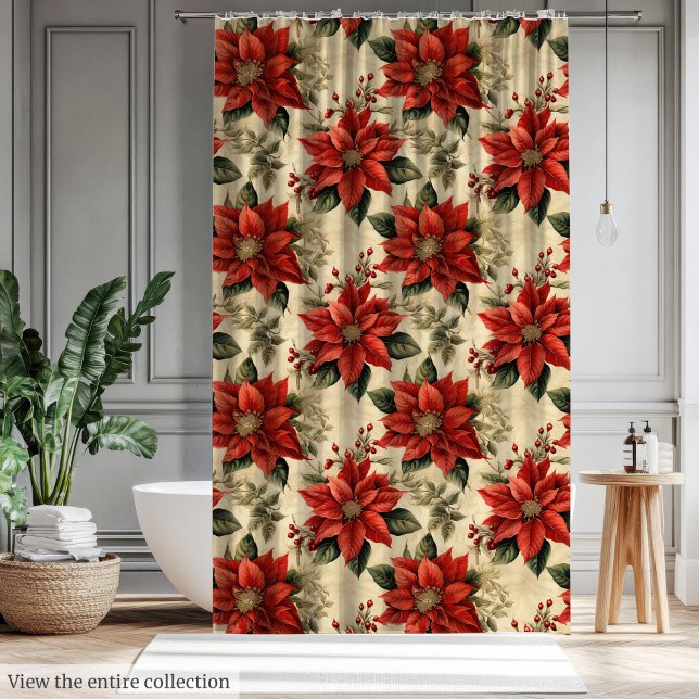 Christmas Watercolor Curtain with Rustic Elegance (Christmas Watercolor Curtain with Rustic Elegance)