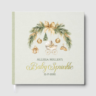 Christmas Watercolor Greenery Winter Baby Sprinkle Guest Book