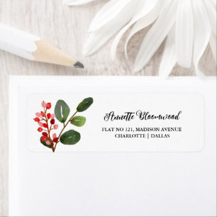 Christmas Watercolor Holly Berry 