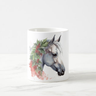Christmas Watercolor Horse Mug