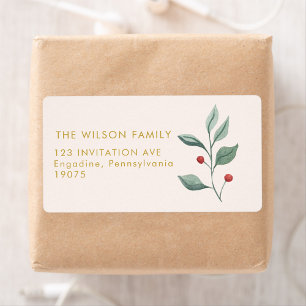Christmas Watercolor Merry Christmas Adress