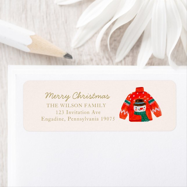 Christmas Watercolor Merry Christmas Adress (Creator Uploaded)