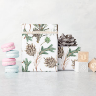 Christmas watercolor pattern wrapping paper