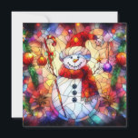 Christmas Watercolor Stained Glass Greeting Card<br><div class="desc">christmas watercolor stained glass effect merry christmas greeting card</div>