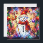 Christmas Watercolor Stained Glass Greeting Card<br><div class="desc">christmas watercolor stained glass effect merry christmas greeting card</div>